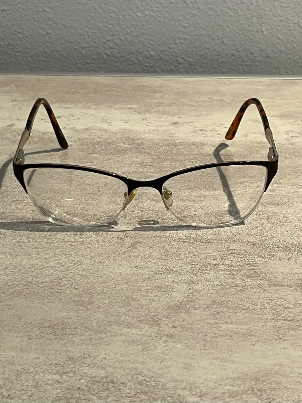 Versace classic women's VE1218 1342 53mm, semi-rimless cat-eye metal frame
